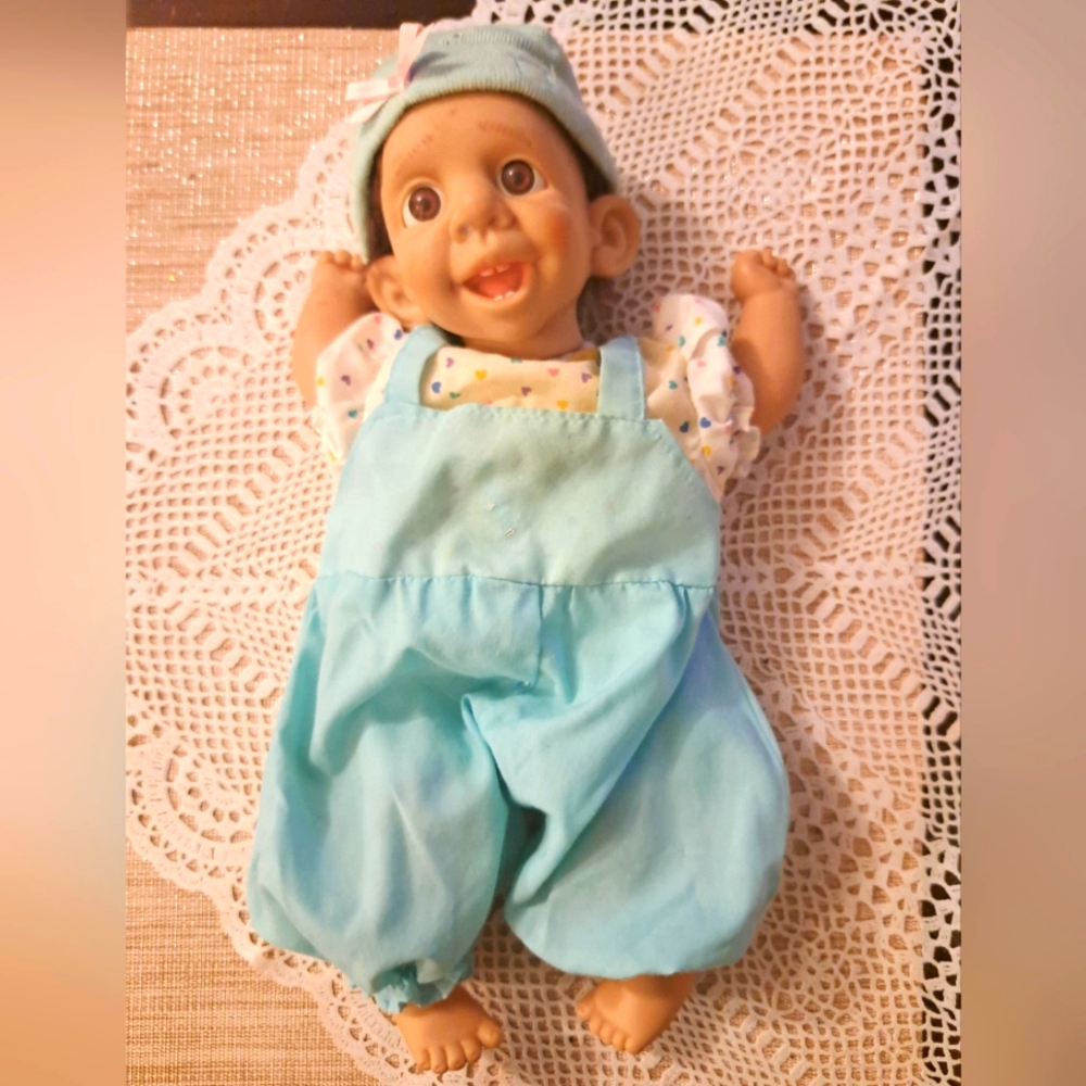 Adorable Expression Doll in Blue Outfit